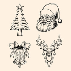 Christmas silhouette design vector illustration