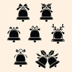 Christmas Bells silhouette design vector illustration