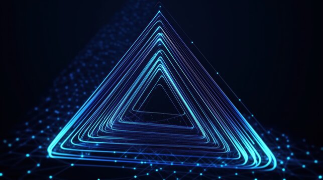 Abstract Digital Triangle