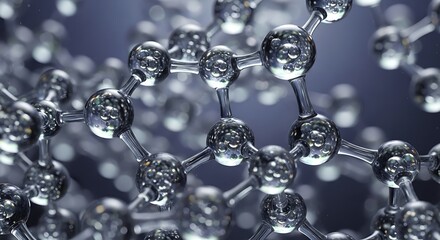 Molecule structure science nanotechnology medical research atom dna chemistry biology crystal abstract