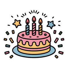 birthday cake with candles