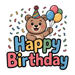 teddy bear with balloons