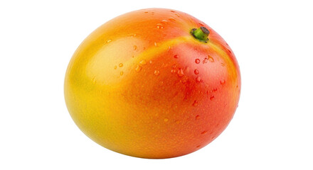 Isolated ripe mango fruit, tropical food delicacy with healthy vitamins and refreshing taste