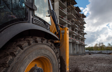 Fototapeta premium equipment at the construction site of a new building