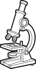 microscope isolated on white background