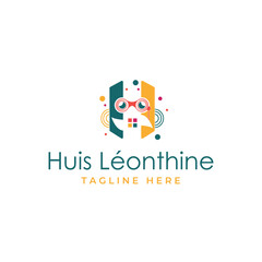 Elegant Creative House Crest Logo with Crown and Modern Colour Elements