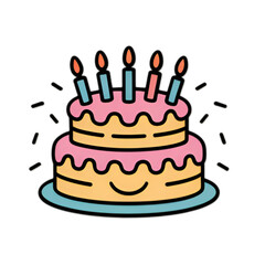 birthday cake with candles