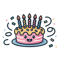 birthday cake with candles