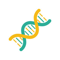 Stylized dna double helix illustration, abstract genetic science concept