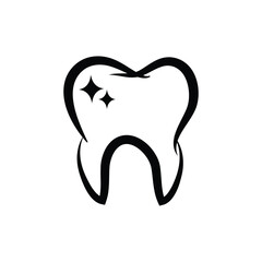 tooth  logo icon illustration flat