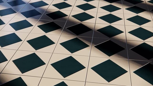 mosaic checkerboard tiles texture daylight sun animation 