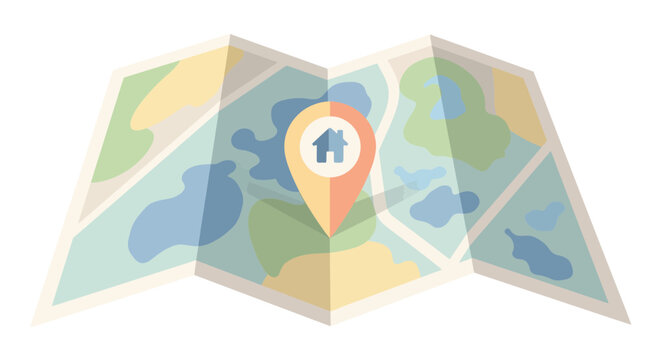 Find your dream home with this helpful map and location pin, perfect for real estate, travel, or adventure needs in a modern, appealing style