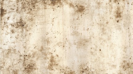 Fototapeta premium Aged textured surface with off white beige color showing patches spots dark brown black markings rough condition vertica