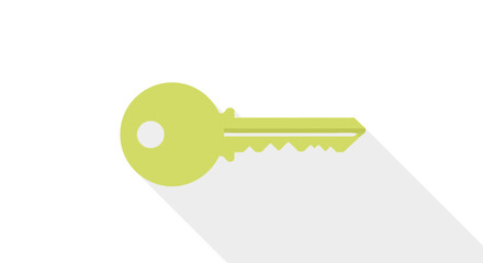 Unlock your potential with this modern key illustration, representing security, access, and opportunity in a clean, minimalist design, perfect for any project