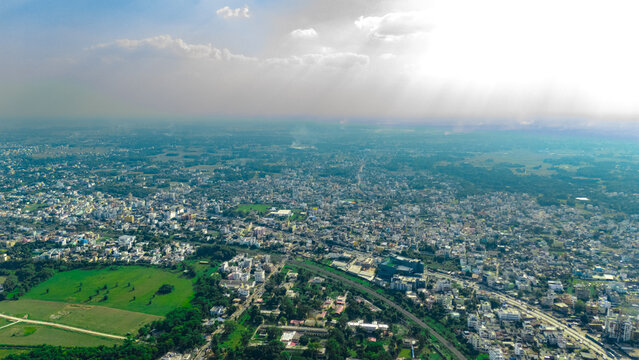 	
Top down Buildings and Apartment with Multiple Building aerial. Urban Buildings and Apartment at bridge road at Delhi. Cinematic cityscape drone shot. Noida Buildings.