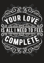 Inspirational quote typography design with ornate vintage frame