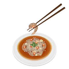 Vector Illustration Logo Clip art Ready to eat Saewoo Jang Korean Raw Marinated Shrimp