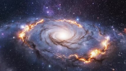 Cosmic whirlpool of astral light a spiral galaxy in infinite space - Powered by Adobe