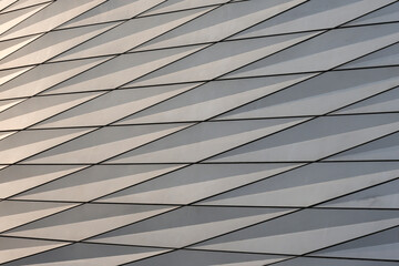 Modern architecture with geometric facade
