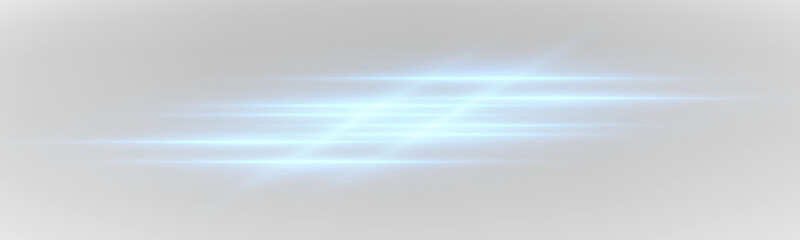 Blue horizontal streaks illuminate a transparent PNG canvas. Sparkling light particles create radiant trails. Ideal for dynamic and action visuals.
