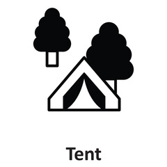 Tent Vector icon which can easily modify or edit