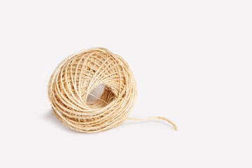 A ball of sisal twine isolated on a white background