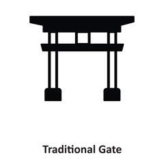 Fototapeta premium Traditional Gate Vector icon which can easily modify or edit