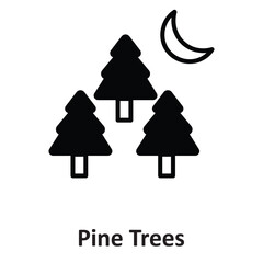 Pine Trees Vector icon which can easily modify or edit
