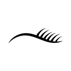 eyelash logo icon illustration simple flat