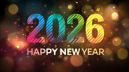 2026 Holographic Numbers New Year Celebration