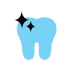 tooth  logo icon illustration simple flat