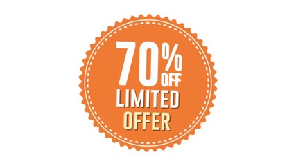 Boost your sales with a vibrant 70% off limited time offer promotion, perfect for grabbing customer attention and driving urgent purchasing decisions