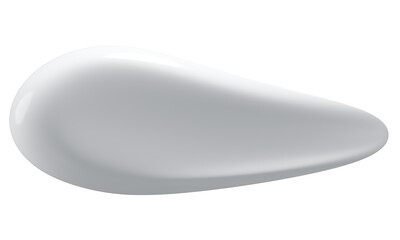 Smooth, white cosmetic cream swirl texture against a light gray background, highlighting the luxurious, thick, and glossy consistency of a skincare product, moisturizer, or foundation sample.