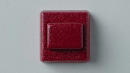 Red square button on a plain white background.