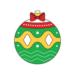 Colorful Christmas ball ornament vector, Christmas balls, Colorful Christmas balls