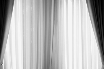 Obraz premium a curtain in black and white