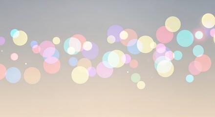 Soft pastel bokeh lights abstract background with gentle gradient