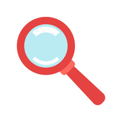 Magnify glass in flat style. Magnifier loupe vector illustration on isolated background. Searching sign business concept.