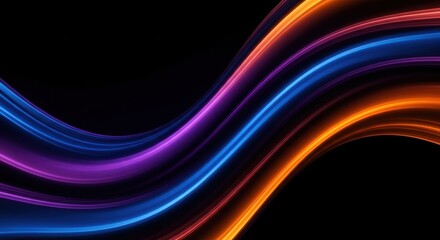 Vibrant energy lines creating a futuristic abstract design