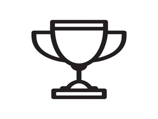 Golden Trophy Vector Illustration Winning Achievement Icon Design