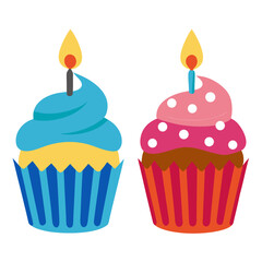 Cupcake Candle Pair