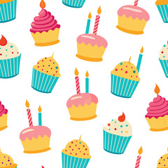 Cupcake & Candle Pattern