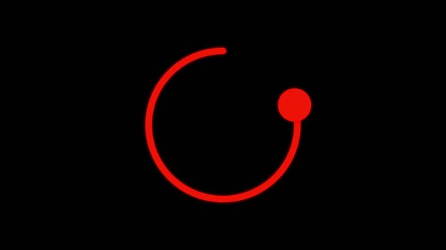 Circle frame loading animation on black background. Download progress- Circle arrow icon refresh and reload animated. Circle loading bar motion. Loading circle line buffering process animation.