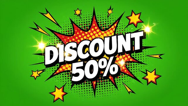 Discount 50 Off Sale Promotion Video.