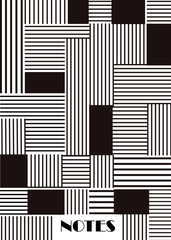 Geometric Stripe Notebook Cover Design