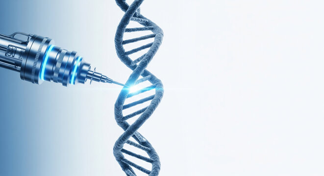 Micro-needle technology manipulating DNA helix for gene editing and custom medicine.