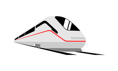 Modern fast train design vector