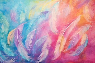 Obraz premium Feather backgrounds textured painting.