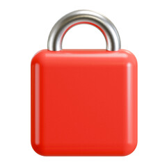padlock safety 3d icon illustration