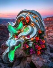 Colourful template in landscape